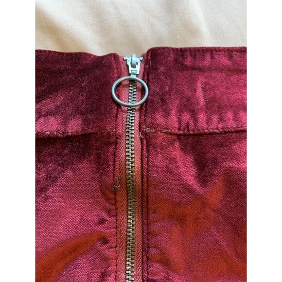 Free People Retro Velvet Mini Kimora Skirt Size 28 Academia Clueless Vampy - Picture 5 of 10